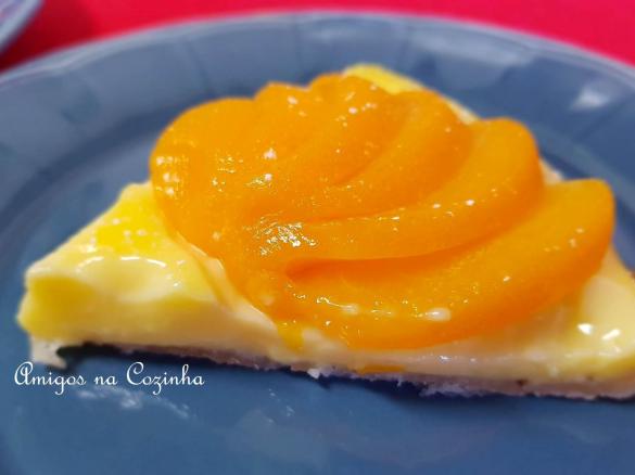 Tarte de Creme pasteleiro com Pêssego