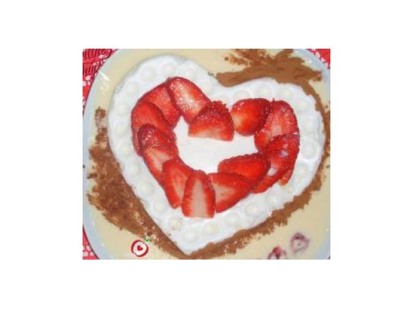 Pudim de Claras com morangos