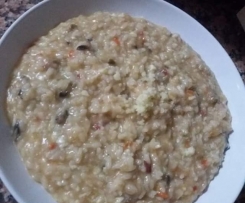 Risotto de alheira vegetariana