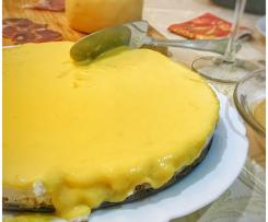 Cheesecake light com lemon curd