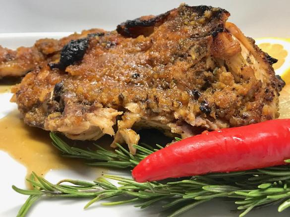 Frango cítrico aromatizado no forno