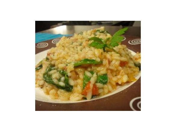 Risotto de Bacon Cogumelos e Tomate