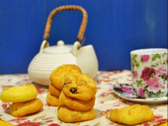 Biscoitos de arroz com sultanas