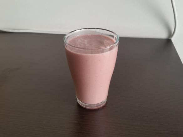 Batido de morango e coco