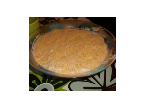 Semifrio de pessego com morango