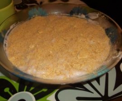 Semifrio de pessego com morango