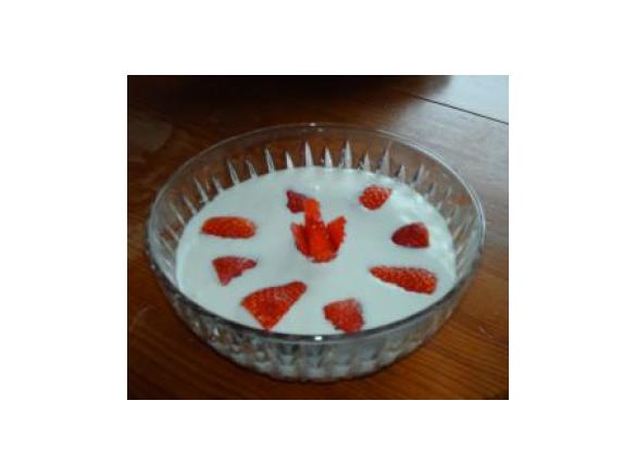 Sobremesa rápida de morango