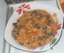 Risoto de Beringela e tomate