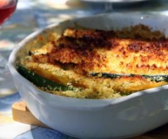 Gratinado italiano de curgete e tomate