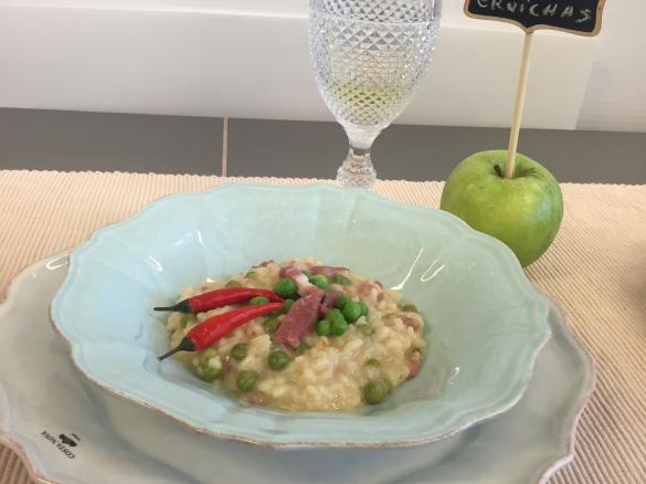 Risotto de Ervilhas e Bacon