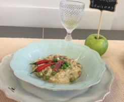 Risotto de Ervilhas e Bacon