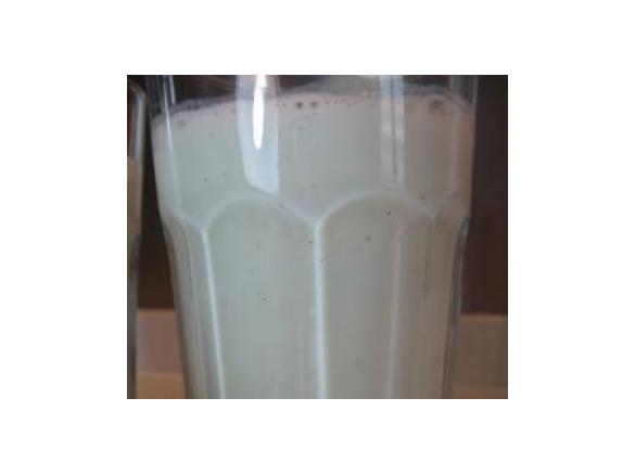 Batido de kefir, banana e baunilha