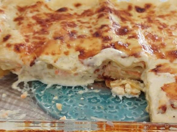 Lasanha de Salmão Fumado