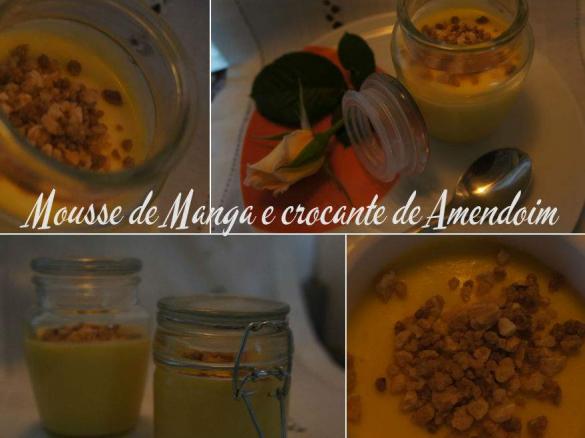 Mousse de Manga com Crocante de Amendoim