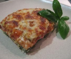 Lasanha fresca de beterraba com recheio de espinafres e ricotta