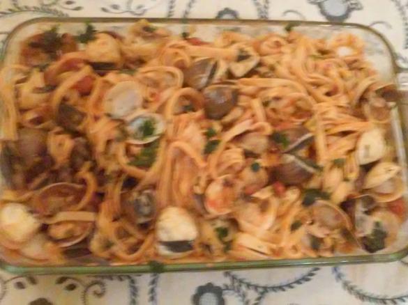 ESparguete com ameijoas