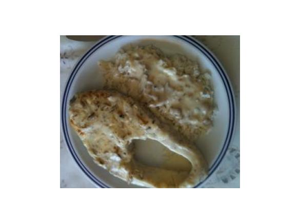 Perca do Nilo com Bechamel e cogumelos