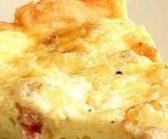 Quiche de bacon e quark