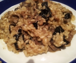 Risoto de algas e cogumelos