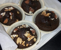 Cupcake de alfarroba e frutos secos