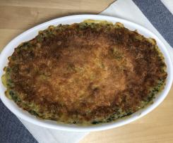 Bacalhau gratinado com espinafres