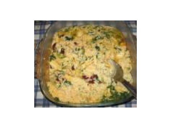 Arroz de Bacalhau com Espinafres e Feijão