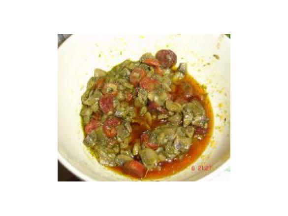 Cogumelos com Linguíça