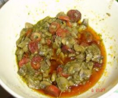 Cogumelos com Linguíça