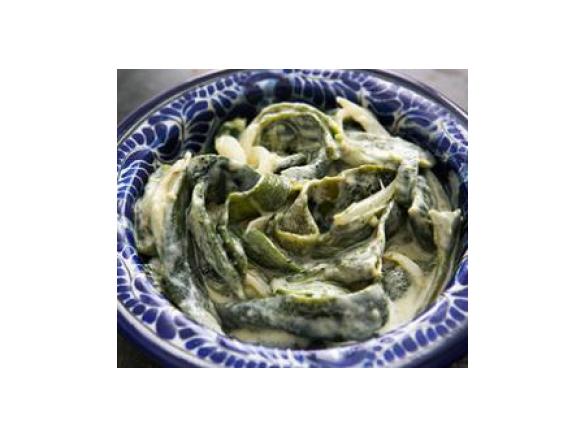 Salada de Chili cremosa (Rajas con crema)