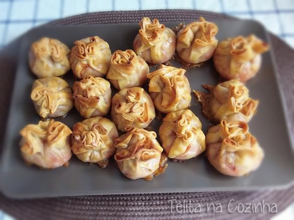 trouxas de carne picada com Tandoori Masala