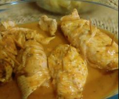 Bifes de Perú com surpresa