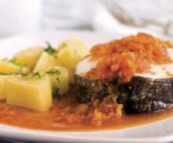 Pescada com batatas ao vapor