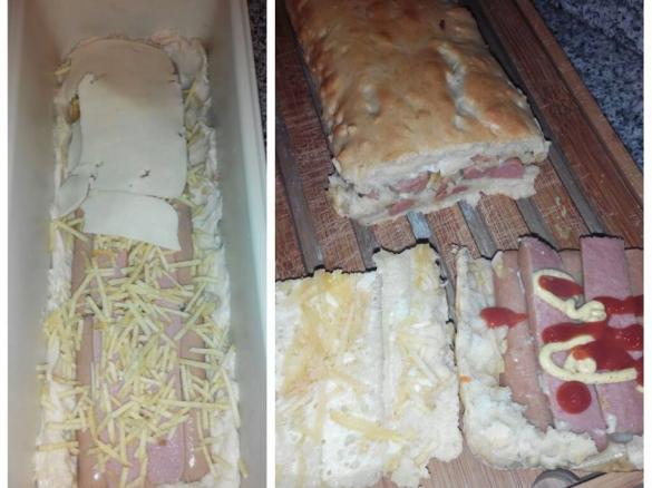 Mega Cachorro com massa de pizza