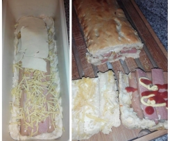 Mega Cachorro com massa de pizza