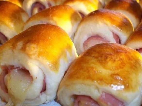 Enroladinho de Queijo e Fiambre