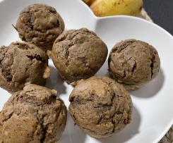 Queques de pêra e alfarroba