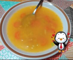 Sopa de cenoura e alho francês