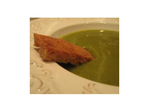 Sopa de ervilhas e agrião com hortelã (Sopa Verde)