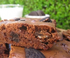 Brownie de oreo com manteiga de amendoím