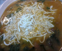 Sopa de Feijão com massa e Espinafres