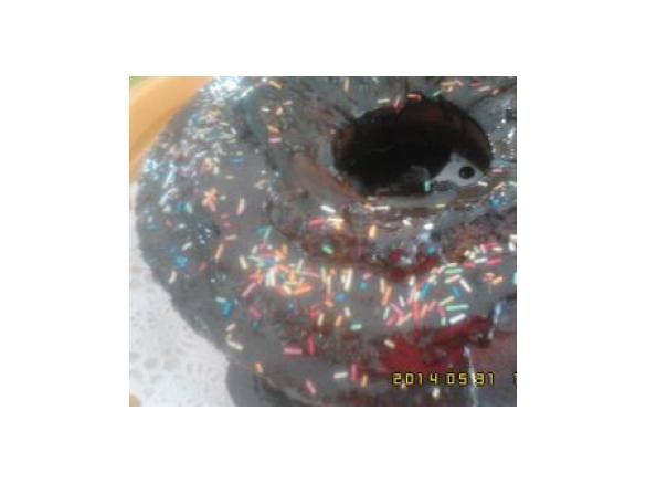 Bolo de abricoque com chocolate