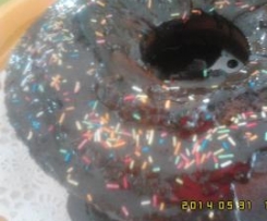 Bolo de abricoque com chocolate