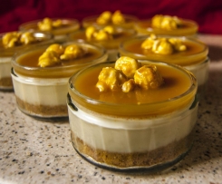 Cheesecake de pipoca e caramelo