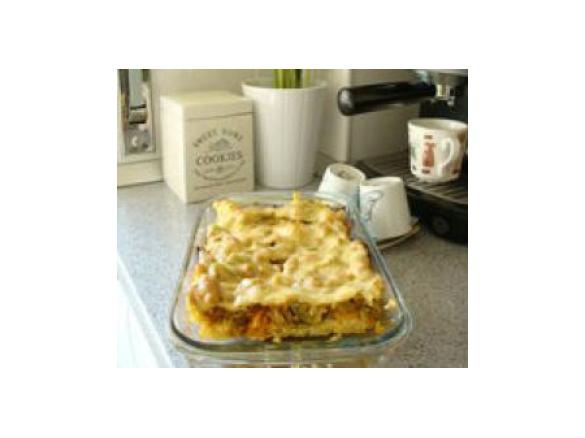 Fusilli com bróculos e atum no forno