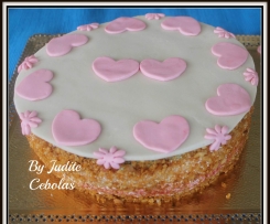 Bolo de aniversário (em camadas coloridas)