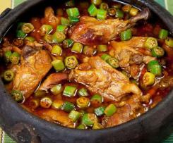 pernas de frango com quiabo