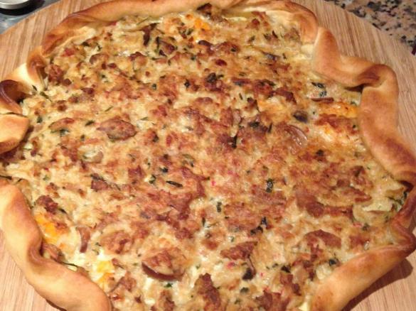 Quiche de camarão com atum e delicias do mar