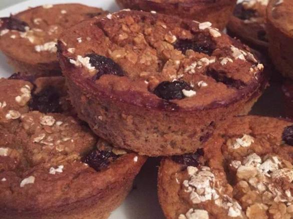 Cupcakes de aveia e banana