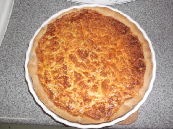 Quiche de atum e alho françês