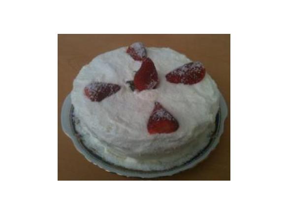 Bolo Branco com Molho de Chocolate e Café